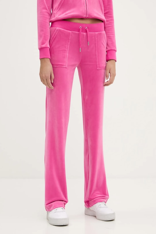 Juicy Couture pantaloni de trening DEL RAY POCKETED PANT tricotaj roz JCAP180