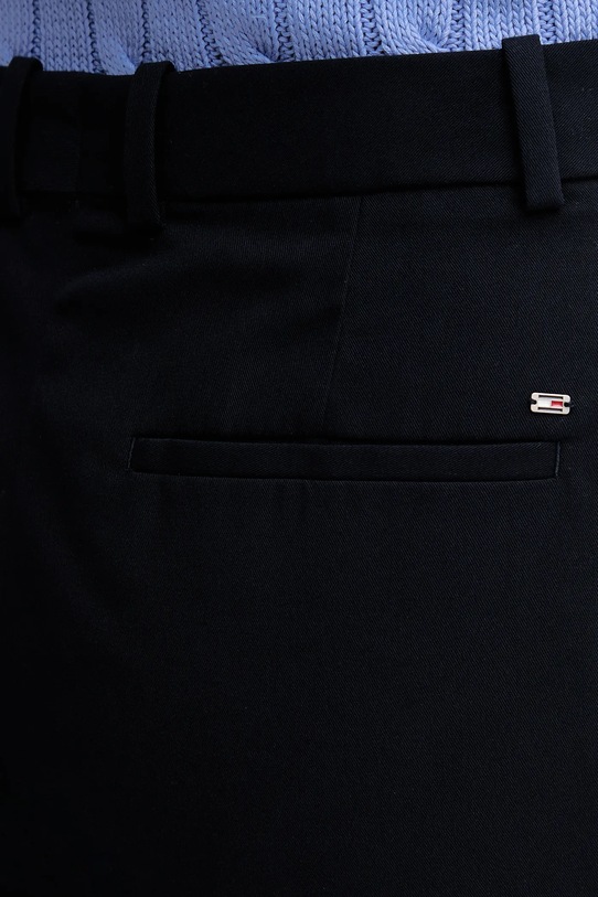 Bombažne hlače Tommy Hilfiger mornarsko modra WW0WW46811