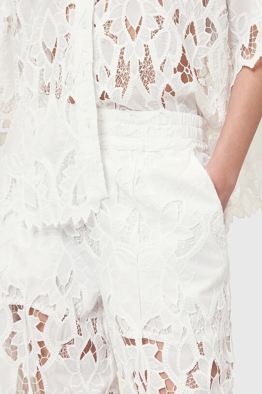 Îmbrăcăminte AllSaints pantaloni CHARLI W080TC alb