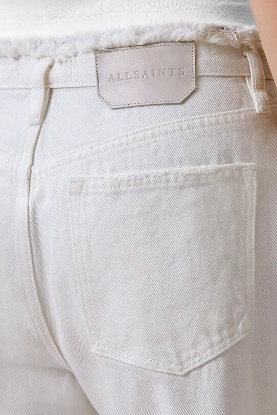 AllSaints pantaloni din bumbac BLAKE alb W091EC