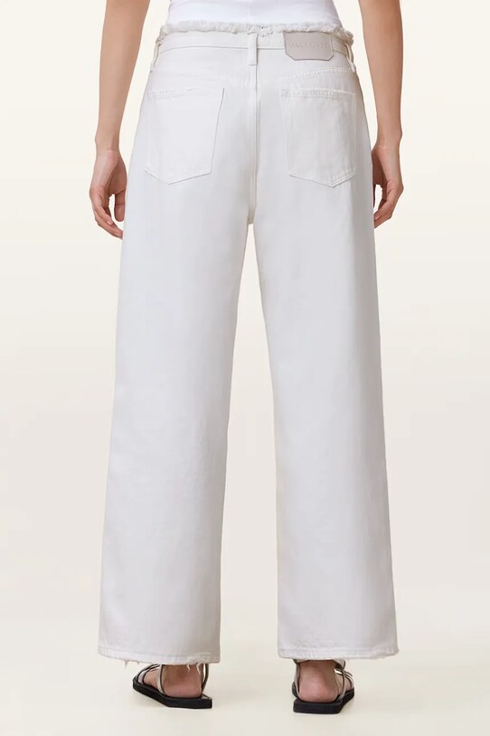 AllSaints pantaloni din bumbac BLAKE W091EC alb