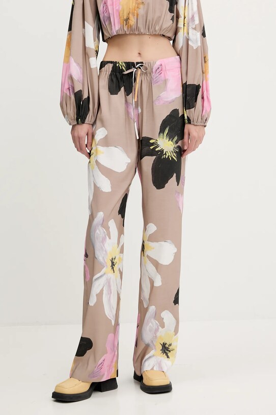 Stine Goya pantaloni drept bej SG.PF25.P009.2070