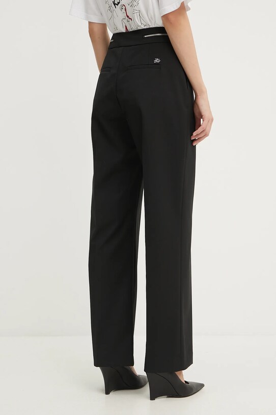 Îmbrăcăminte Karl Lagerfeld pantaloni din lână A3W10099 negru