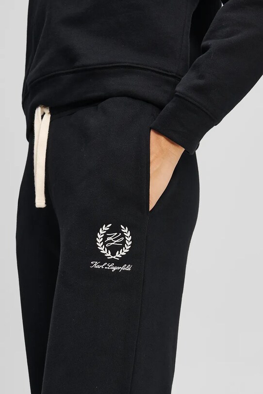 Одежда Хлопковые спортивные штаны Karl Lagerfeld HOTEL KARL A3W44009 чёрный