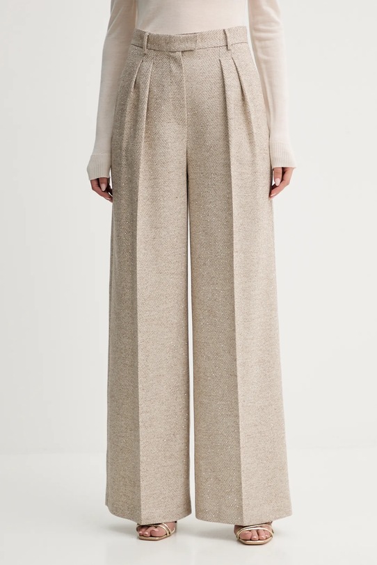 Simona Corsellini pantaloni drept bej A25CPPA01302