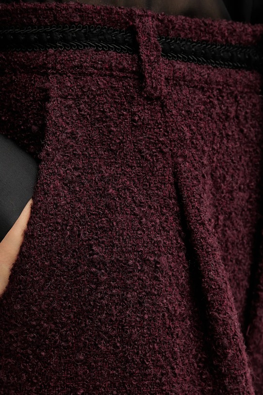 Штани з домішкою вовни Gestuz бордо 10910647