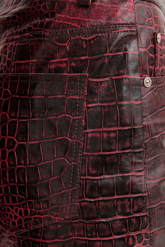 Kožené nohavice Gestuz burgundské 10910742