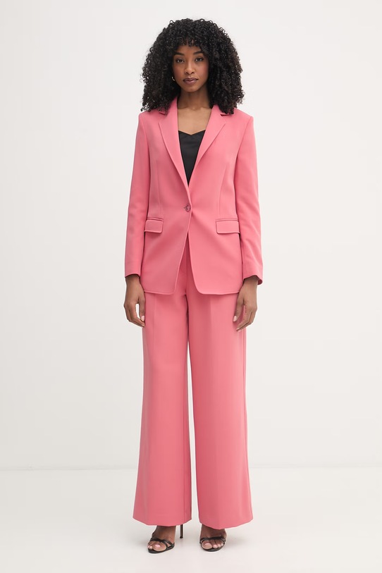 BOSS Orange spodnie wide leg damskie C_Tiwi2 50545580 różowy SS26