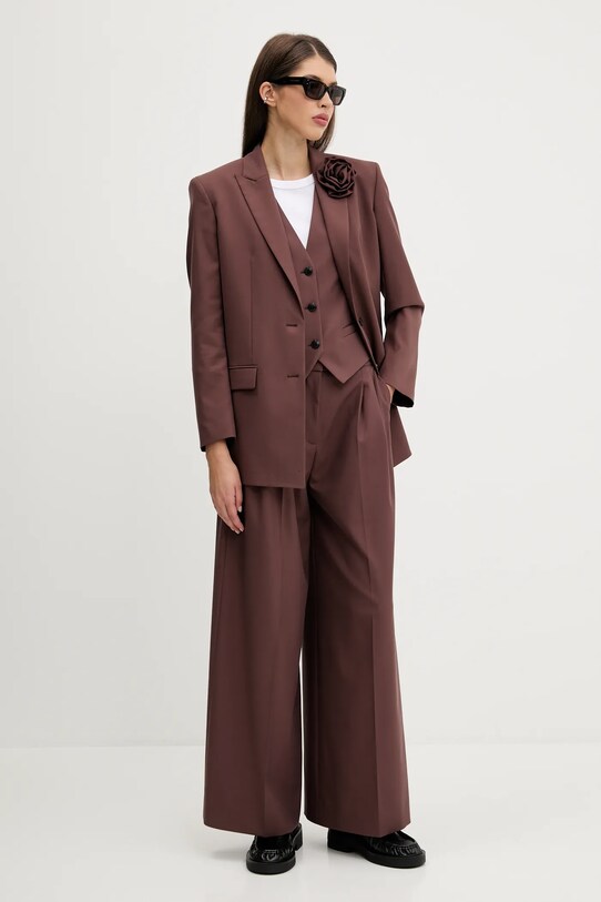 HUGO nadrág 50544107 barna AW25