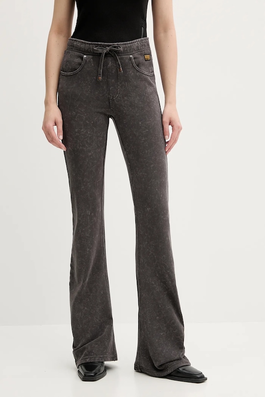 G-Star pantaloni de trening din bumbac uni gri D26106.D249