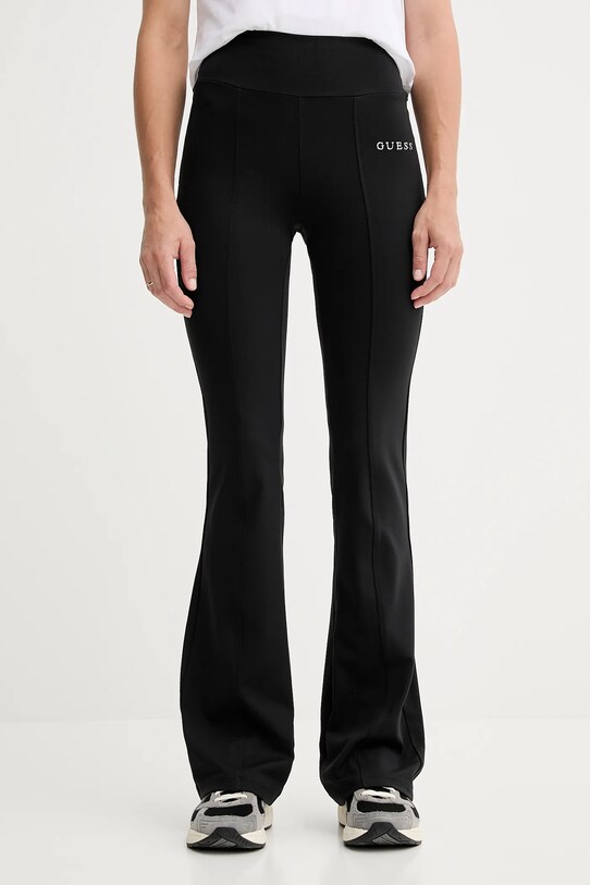 Guess pantaloni de trening MARGOT tricotaj negru V5RB15.KCD02