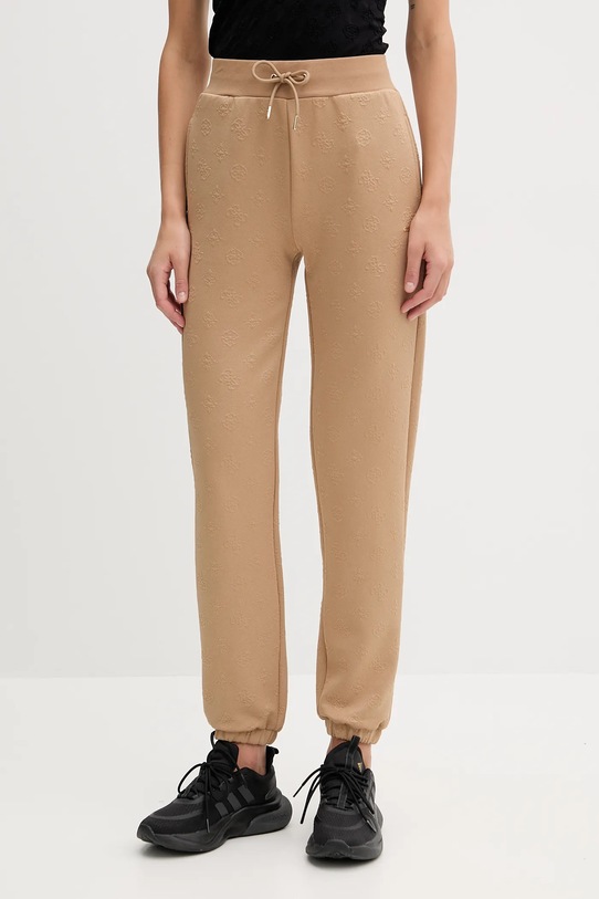Guess pantaloni de trening PEONY tricotaj verde V5YB06.KBSL2