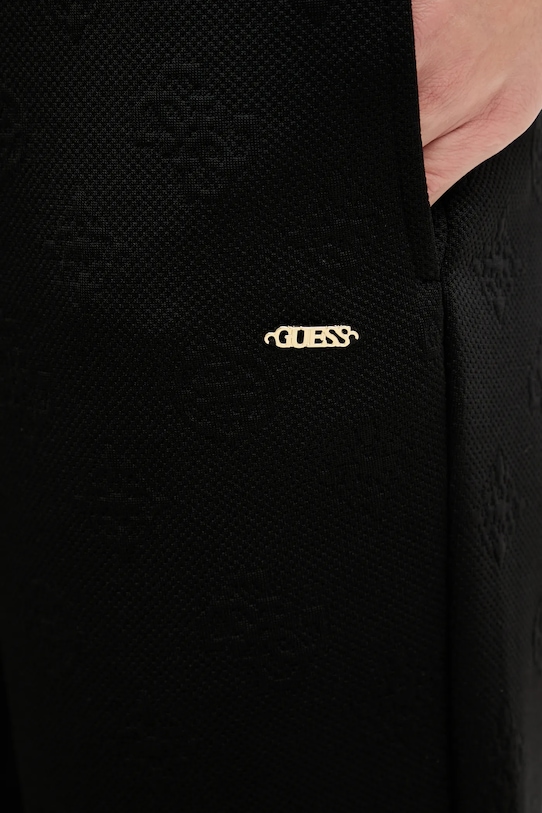 Guess spodnie dresowe PEONY czarny V5YB06.KBSL2