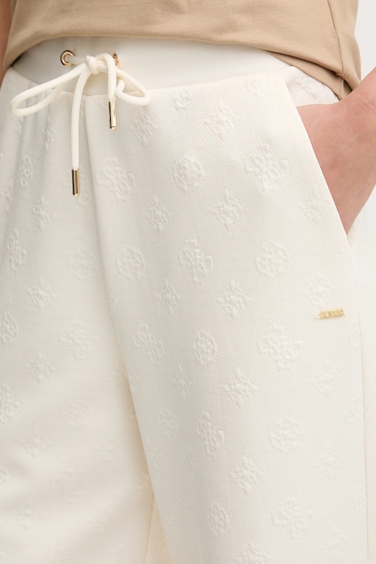 Guess spodnie dresowe PEONY beżowy V5YB19.KBSL2