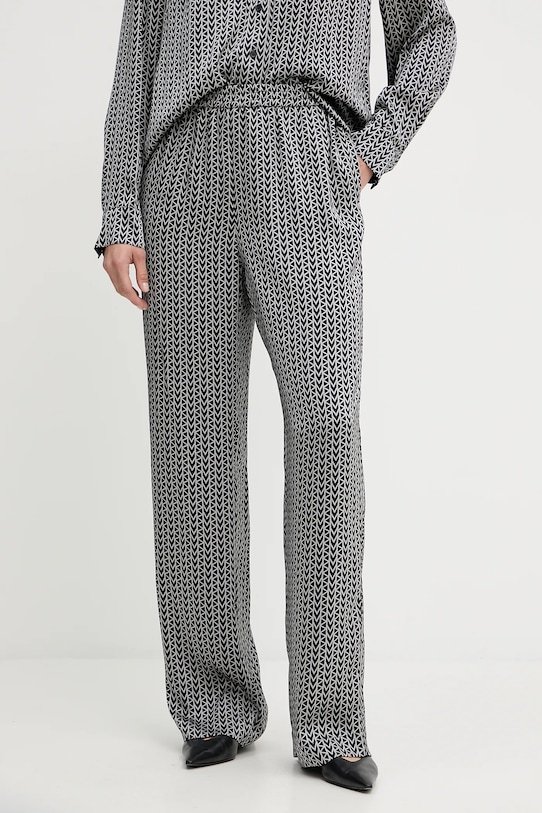 Kalhoty MICHAEL Michael Kors high šedá MT53H0DJLW