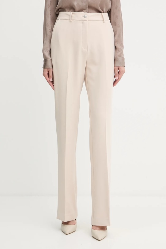 Guess spodnie NEW CARLA z elastanem beżowy W5YB00.WH9Y2