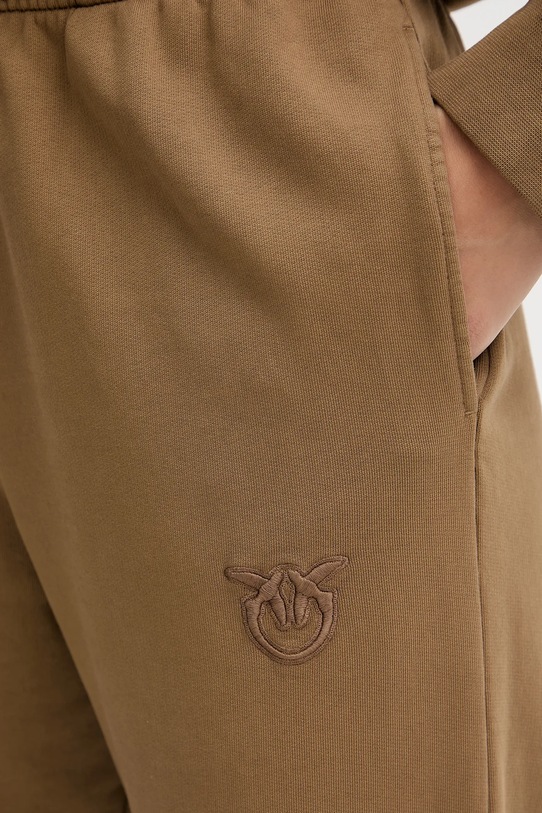 Pinko pantaloni de trening din bumbac maro 105508.A2RB