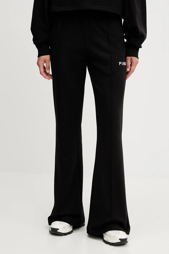 Pinko pantaloni tuta di cotone maglia nero 105724.A2UR