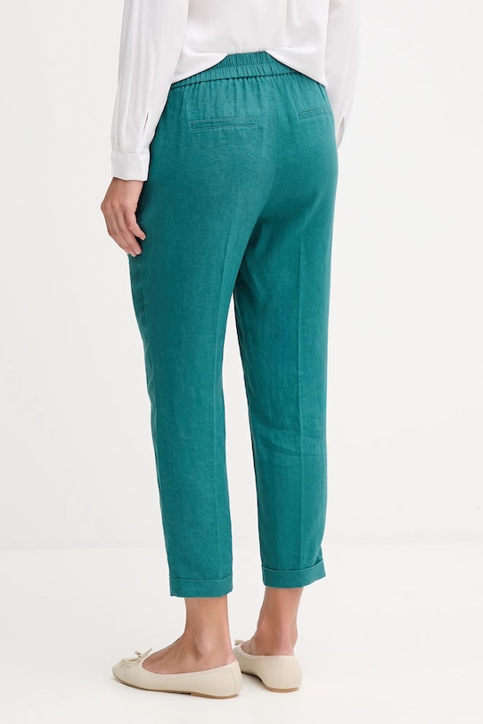 Îmbrăcăminte United Colors of Benetton pantaloni din in 4AGHDF079 turcoaz