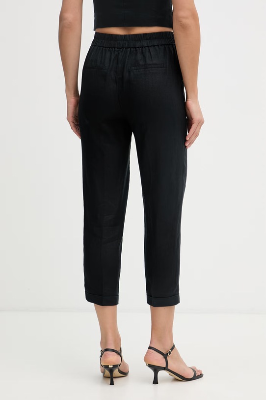 Odjeća United Colors of Benetton hlače ženske od lana 4AGHDF079 crna