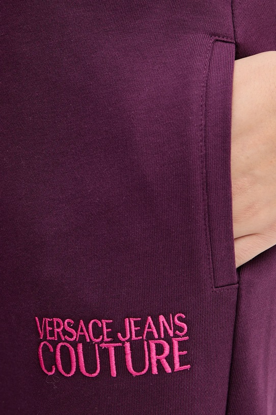 Versace Jeans Couture spodnie dresowe bawełniane bordowy 79HAAT06.CF01T