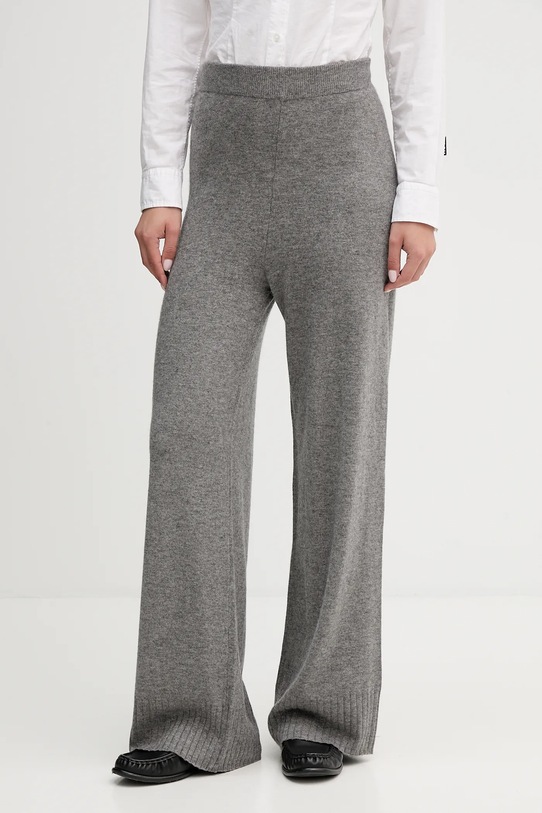 United Colors of Benetton pantaloni cu lână uni gri 102HDF00Z