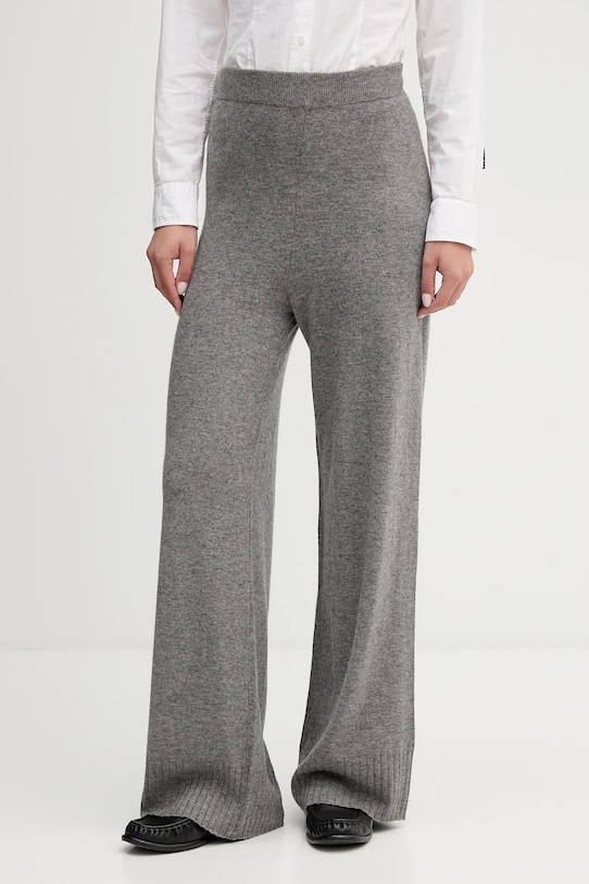 United Colors of Benetton pantaloni cu lână uni gri 102HDF00Z