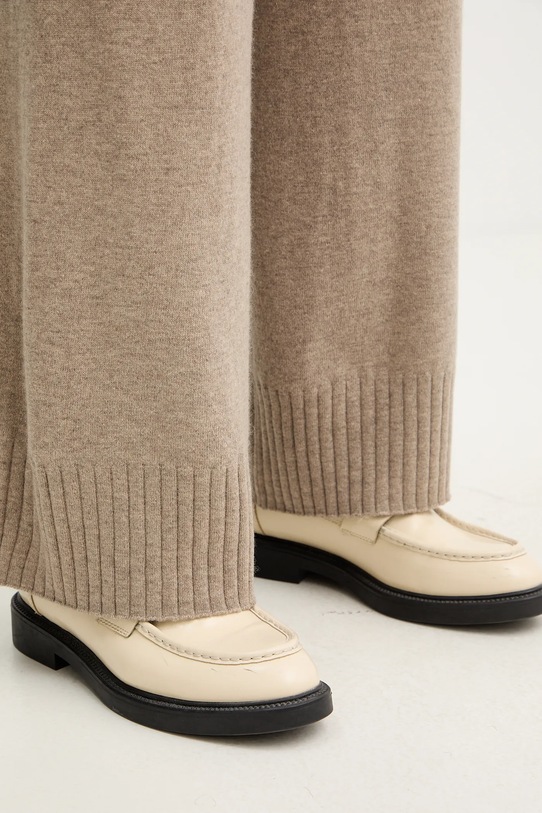 United Colors of Benetton pantaloni cu lână maro 102HDF00Z
