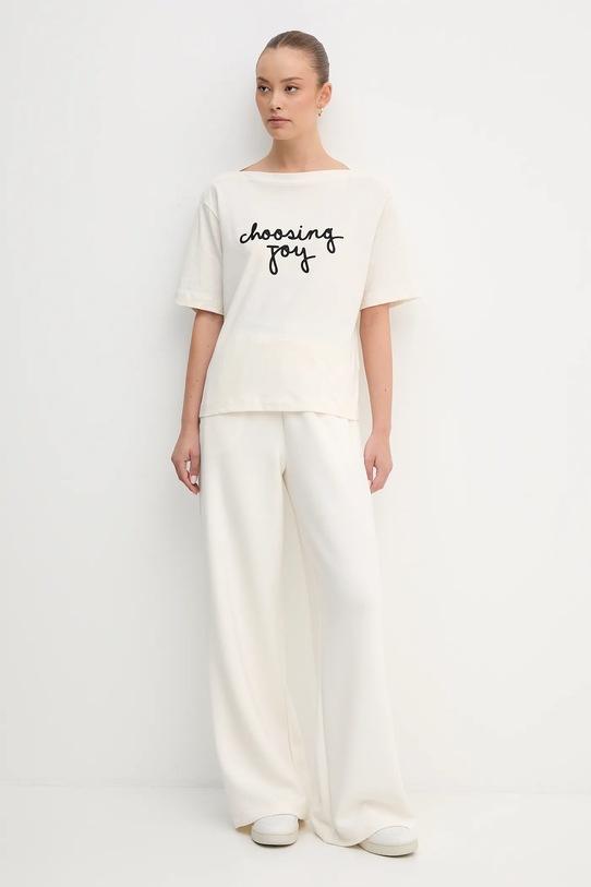 Спортивні штани United Colors of Benetton 3QAFDF01D бежевий AW25