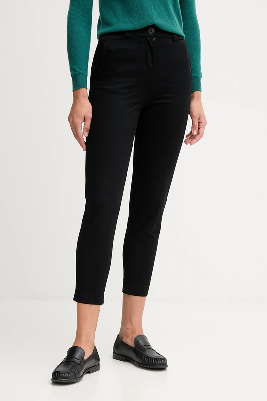 United Colors of Benetton spodnie z elastanem czarny 4FRXDF096