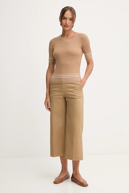 United Colors of Benetton spodnie 4SJCDF09W zielony AW25