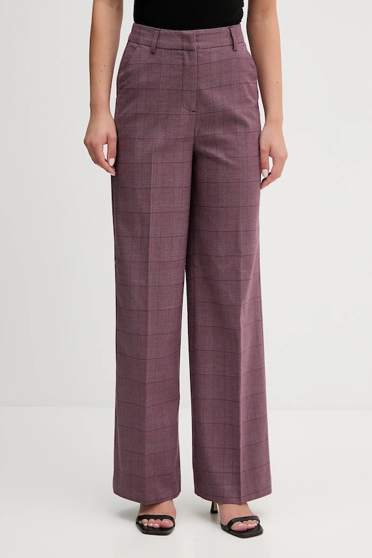 United Colors of Benetton spodnie tkanina bordowy 4X8MDF07F