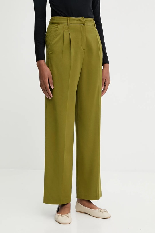 United Colors of Benetton spodnie z elastanem zielony 4YVXDF09R