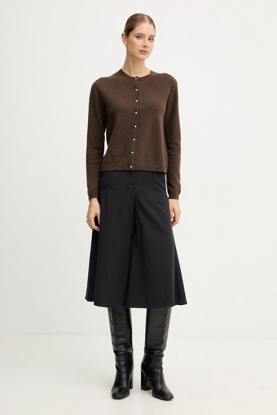 United Colors of Benetton spodnie z domieszką wełny 4YVXDF0A9 szary AW25