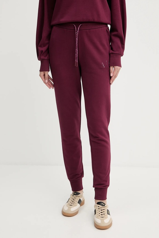 Armani Exchange spodnie dresowe bawełniane bawełna bordowy XW000986.AF16114