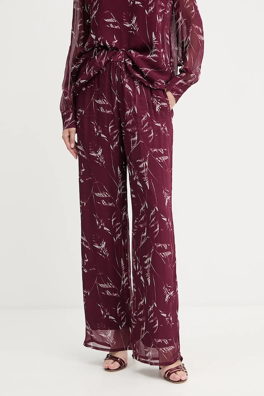 Armani Exchange spodnie tkanina bordowy XW001337.AF12051