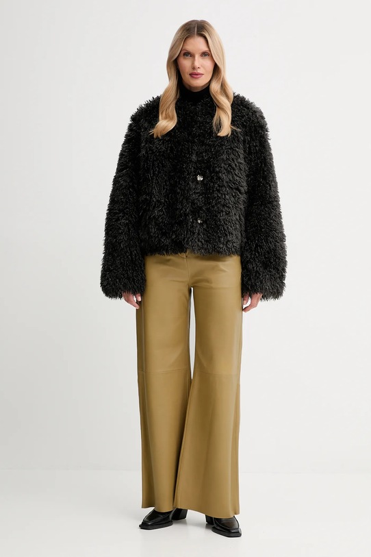Δερμάτινο παντελόνι Stand Studio Rowena 66529.7870 πράσινο AW25