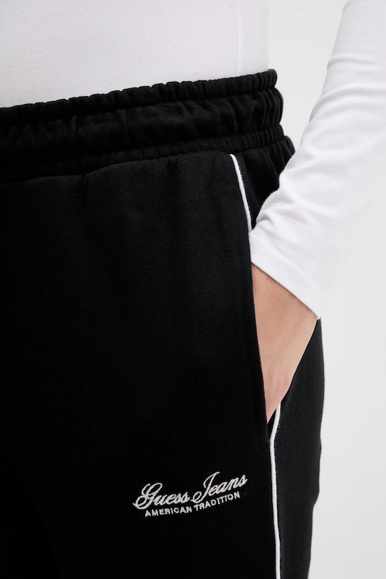 Guess Jeans spodnie dresowe bawełniane czarny W5YB32.K68I4