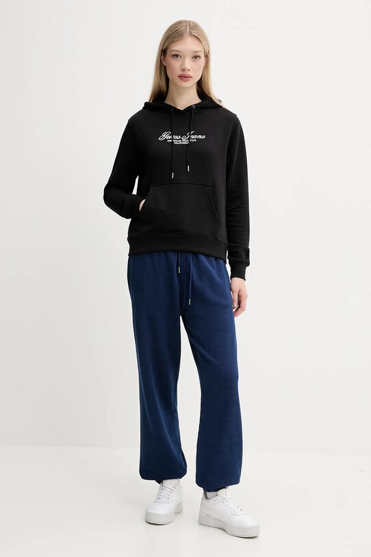 Bavlněné tepláky Guess Jeans W5YB65.KCXQ1 námořnická modř AW25