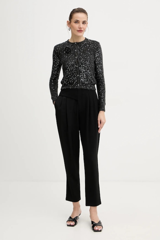 Fracomina spodnie FJ25WV4004W42901 czarny AW25