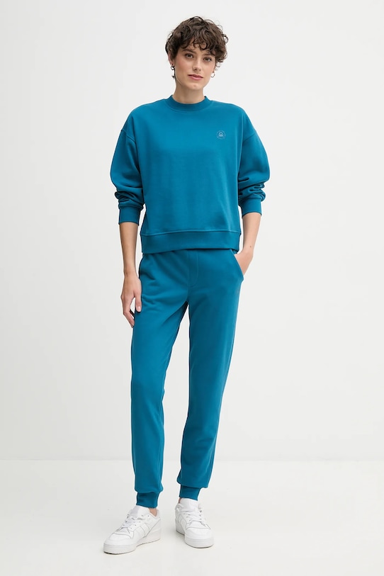 United Colors of Benetton spodnie dresowe 3WNW3F04R turkusowy AW25