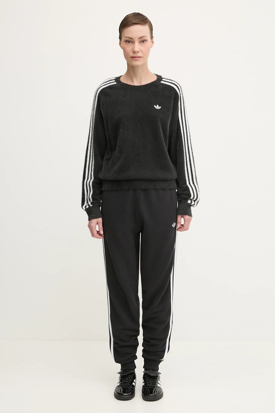 adidas Originals spodnie dresowe bawełniane 3-Stripes czarny JV7458