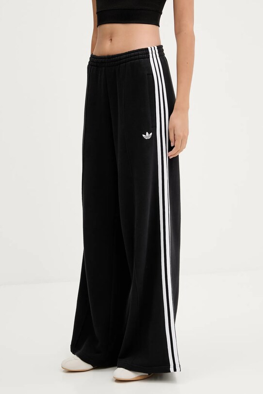adidas Originals spodnie dresowe bawełniane 3-Stripes czarny JV7473