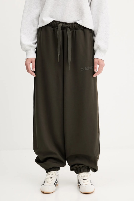 adidas Originals spodnie dresowe bawełniane Essentials bawełna zielony JW0988