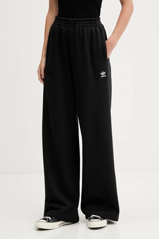 Хлопковые спортивные штаны adidas Originals Essentials хлопок чёрный JW2812