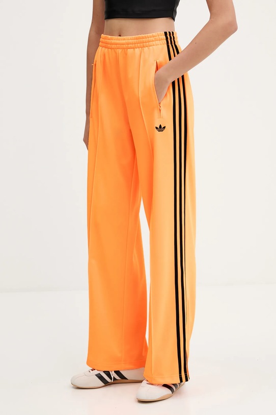 adidas Originals pantaloni de trening Firebird tricotaj portocaliu JY2694