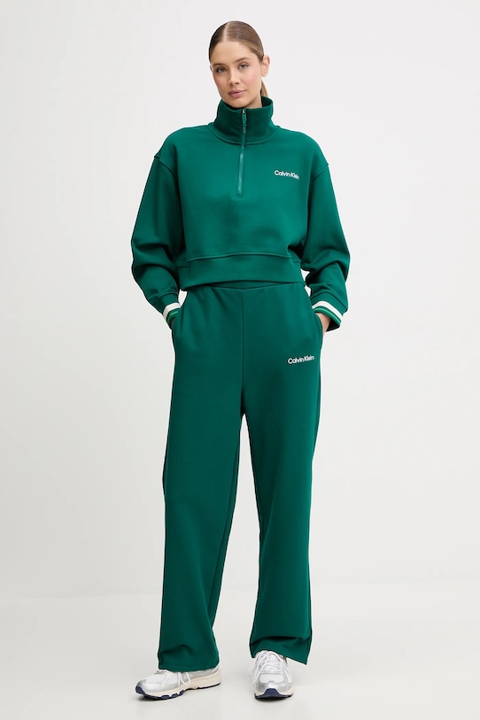 Calvin Klein Performance spodnie dresowe LVGWF5P627 zielony AW25