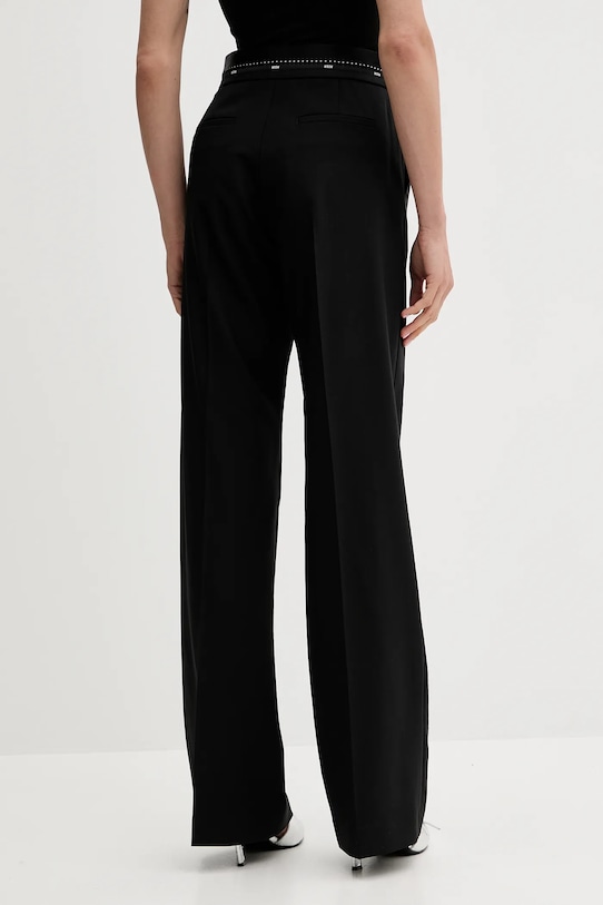 Odzież MSGM spodnie z wełną 3941MDP05.257605 czarny