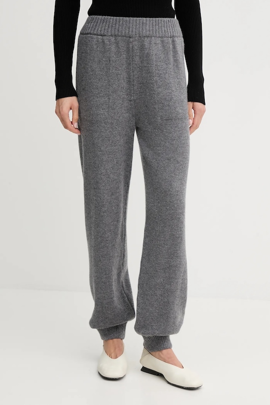 MSGM pantaloni de trening de lână uni gri 3941MDP190.257785