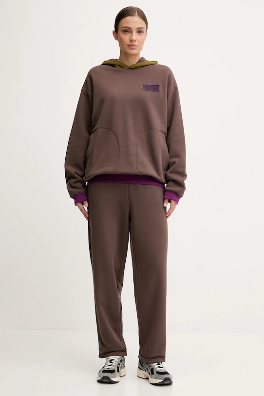 EA7 Emporio Armani spodnie dresowe brązowy AF10377.7X000157